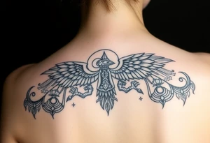 intricate anunnaki tattoo idea