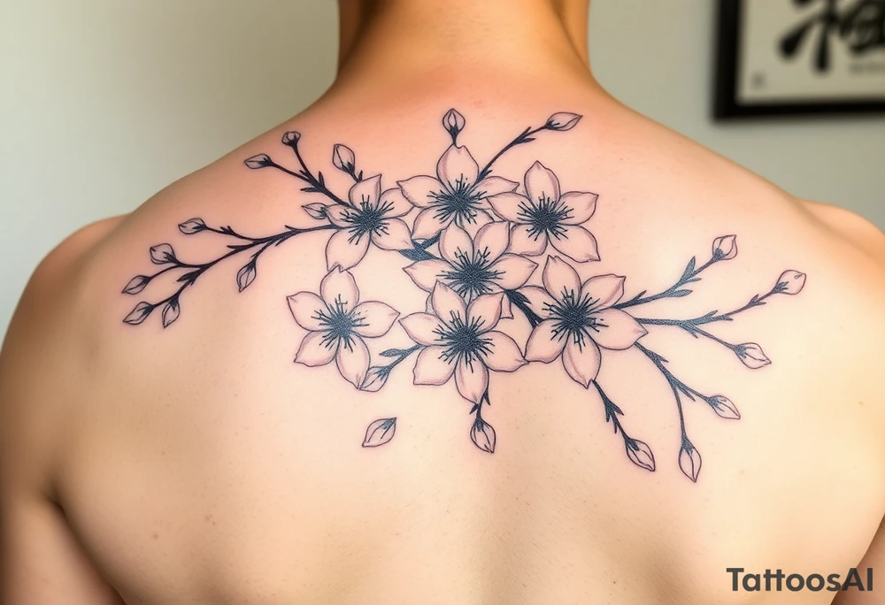 delicate cherry blossoms swirling in spring breeze with petals tattoo idea delicate cherry blossoms swirling in spring breeze with petals tattoo idea