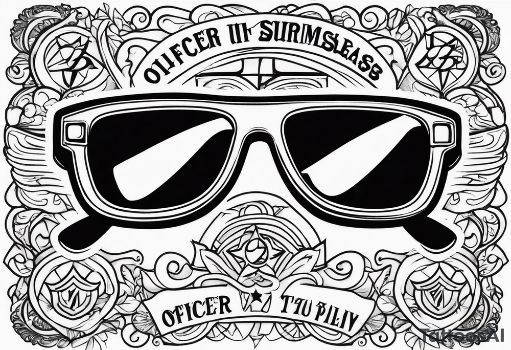 Officer Sunglasses tattoo idea
