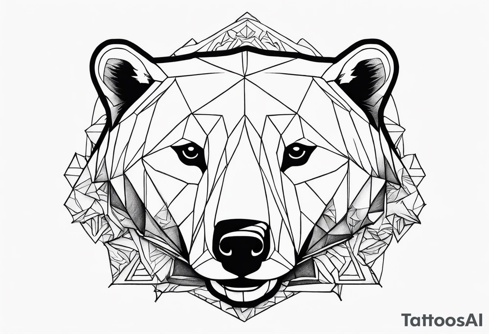 polar bear and raccoon tattoo idea