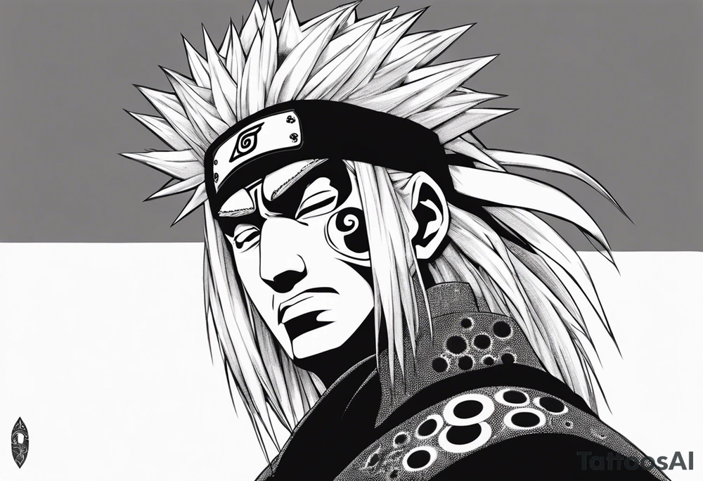 Sage mode jiraiya from the anime naruto tattoo idea