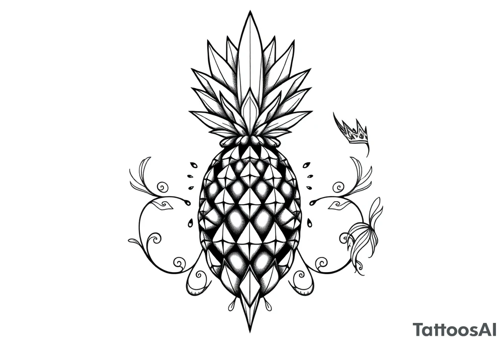 powerful majestic pineapple vagina, and anus
with a crown tattoo idea