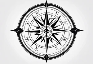 Vintage Compass tattoo idea