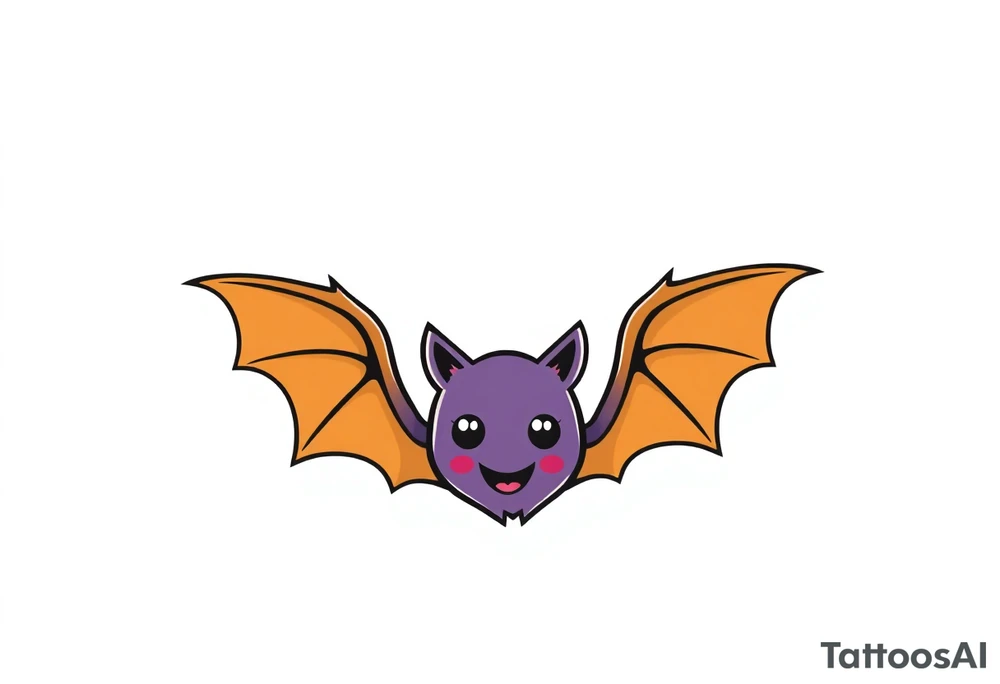 10 cute bats tattoo idea