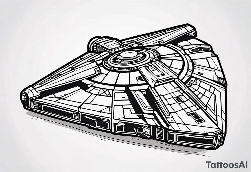 Millennium falcon tattoo idea