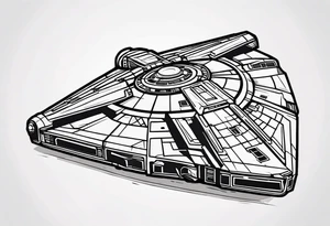 Millennium falcon tattoo idea