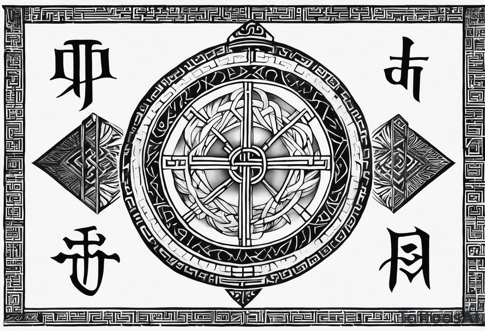 Ancient Norse runes inscribed along your forearm or wrist, symbolizing wisdom, strength, and guidance from the Hávamál. You could select a few verses that have resonated with you and represent your own values. tattoo idea
