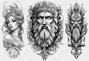 Greek mythology sleeve tattoo idea