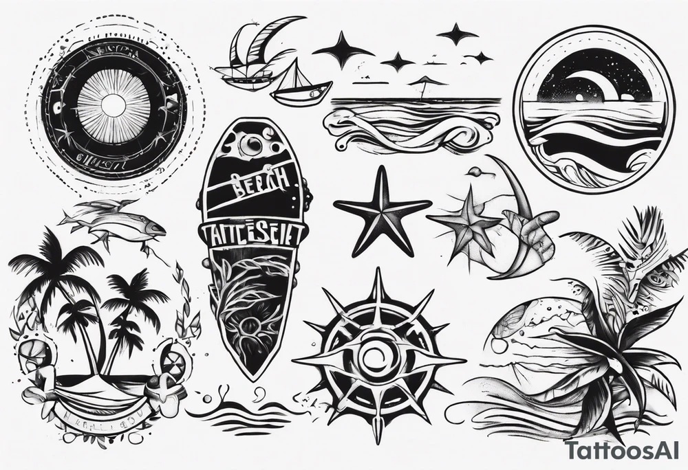 beach tattoo idea