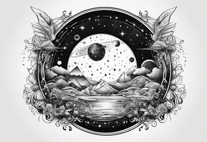 Smal abstract Astronomy tattoo idea