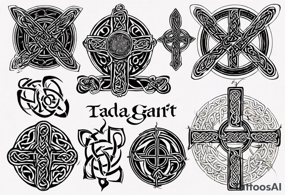 Celtic lettering Tada gan iarracht tattoo idea