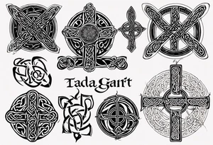 Celtic lettering Tada gan iarracht tattoo idea