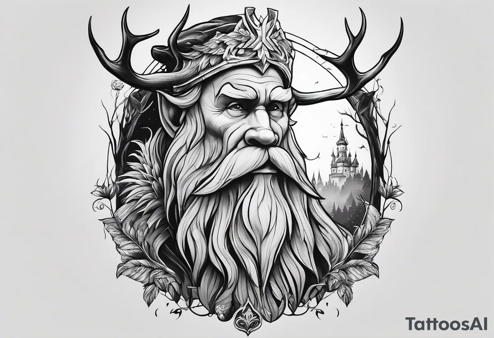 Russian leshy tattoo idea