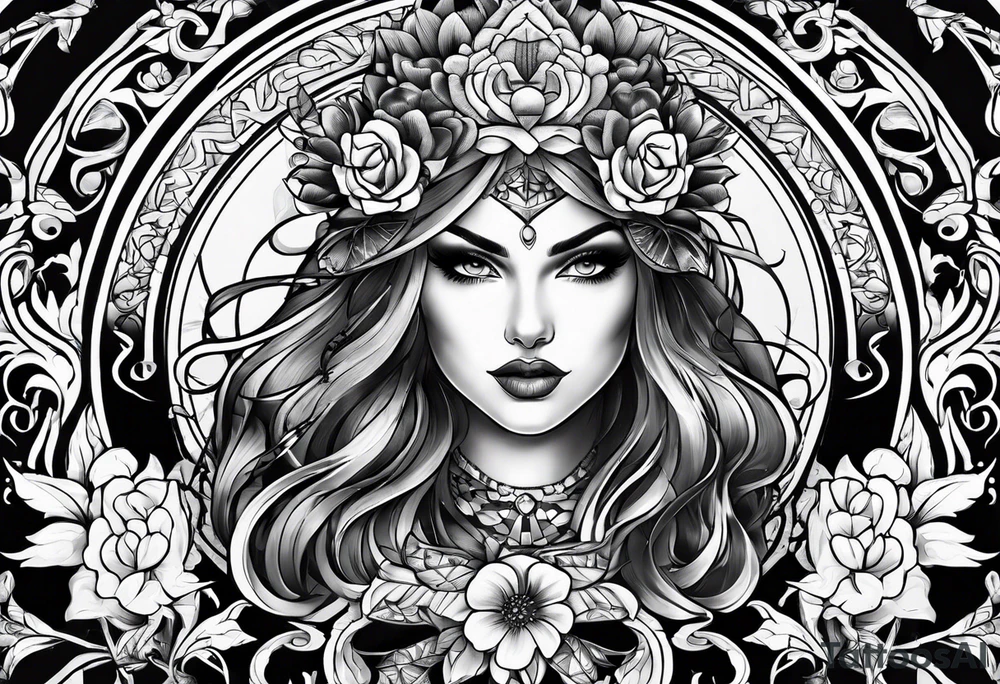 The name Darlene on chest tattoo idea