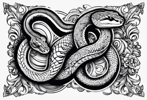 Two snakes tattoo idea