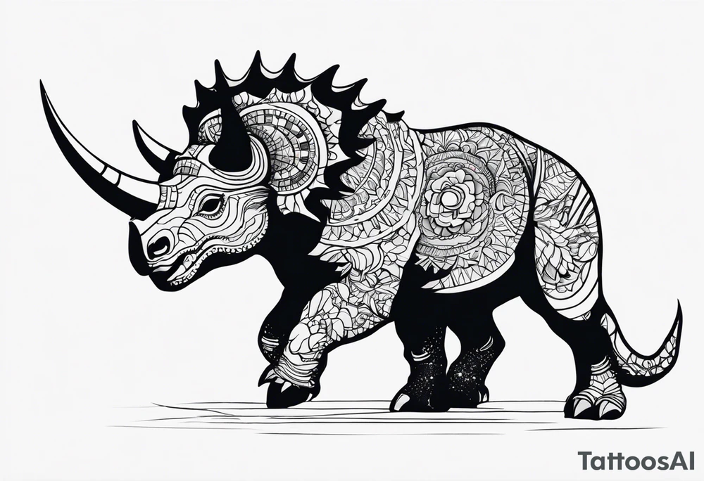 Triceratops tattoo idea