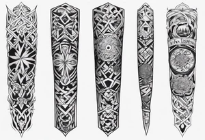 full arm sleeve irish tattoo tattoo idea