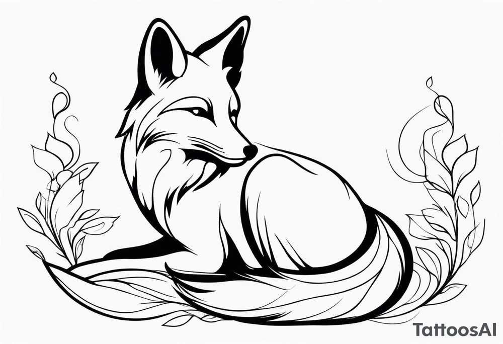 Whimsical Fox tattoo idea