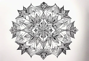 Dainty Snowflake tattoo idea