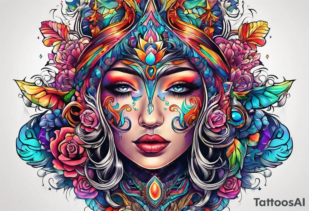 Psychedelics ecstasy tattoo idea