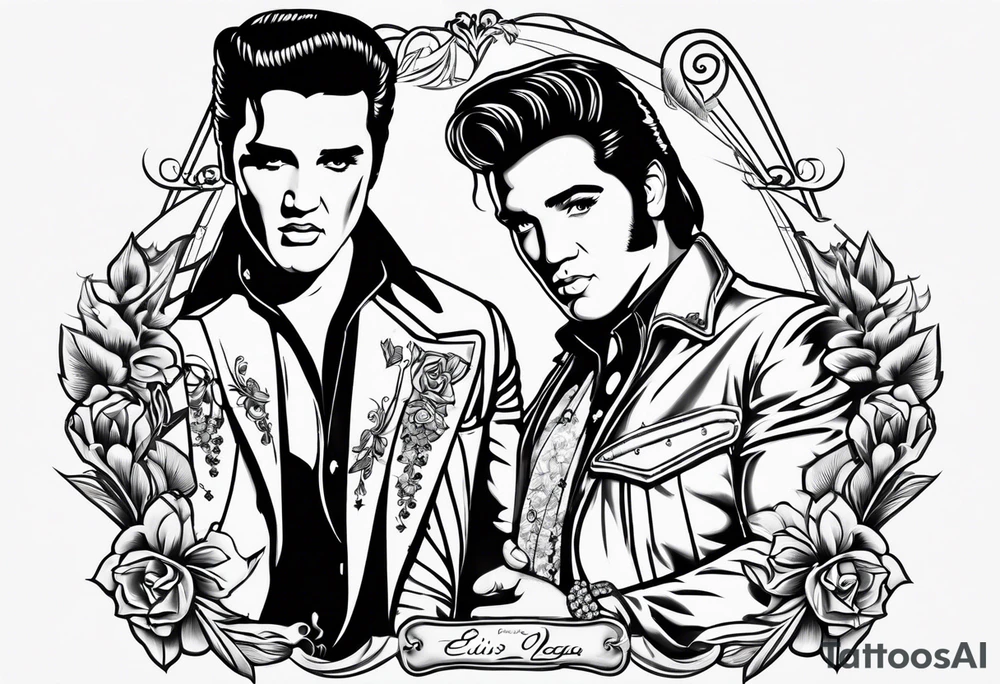 Elvis las Vegas wedding tattoo idea