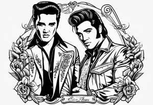 Elvis las Vegas wedding tattoo idea