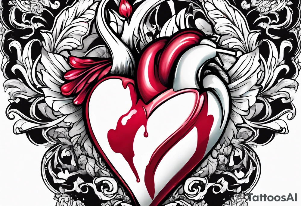bleeding heart with "it is what it is" tattoo idea