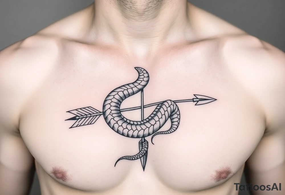 snake with arrow 
, tattoo idea