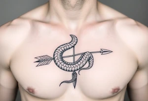 snake with arrow 
, tattoo idea