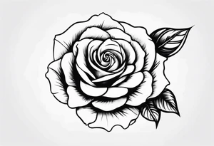 Hand lighting rose tattoo idea