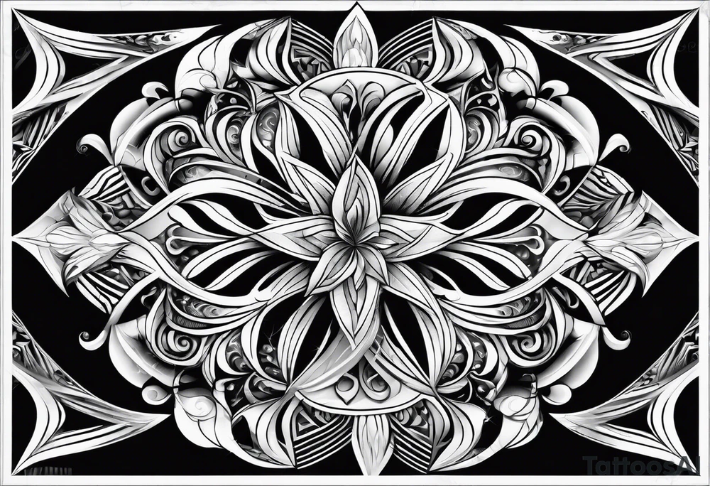 repeating Ice crystal swirl tattoo idea