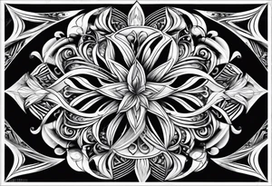 repeating Ice crystal swirl tattoo idea