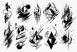 Time is abstract Brush stroke tattoo idea