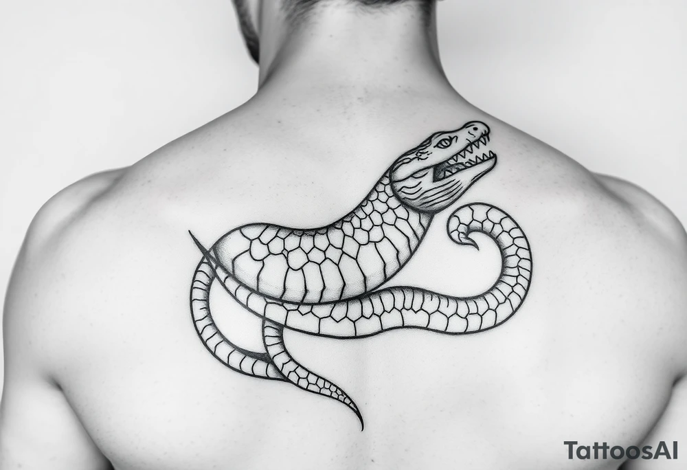 anker with snake tattoo idea