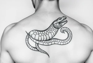 anker with snake tattoo idea