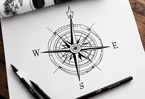 Compass directions tattoo idea