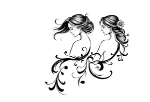 mother of 3 girls tattoo idea