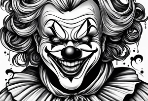 Crying clown tattoo idea