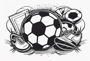 Soccer, Football, Darts, Table Tennis, pool tattoo idea