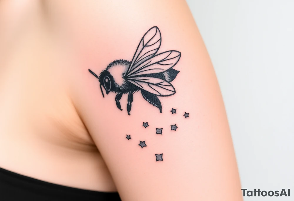 bumble bee flying an airplane tattoo idea