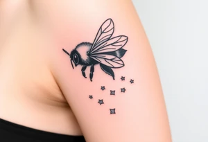 bumble bee flying an airplane tattoo idea