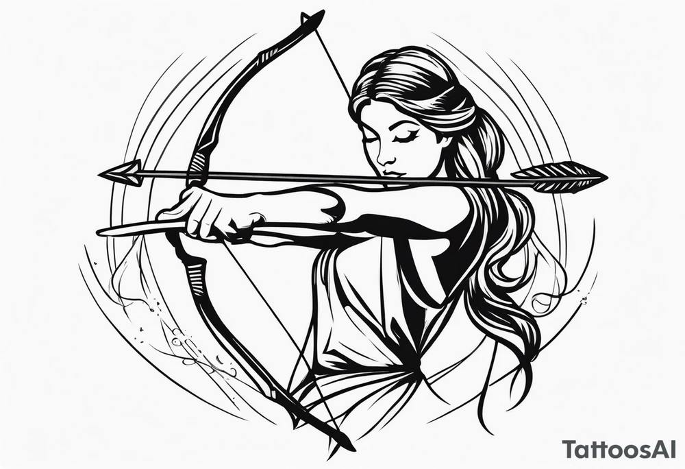 bow and arrow tattoo idea