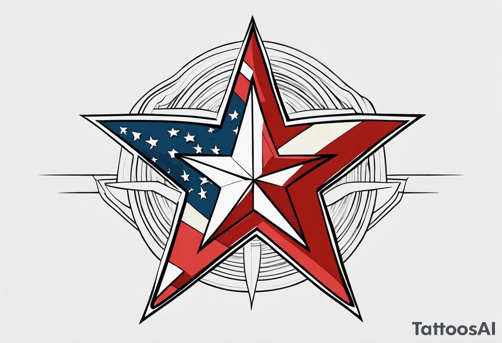 us army star tattoo idea