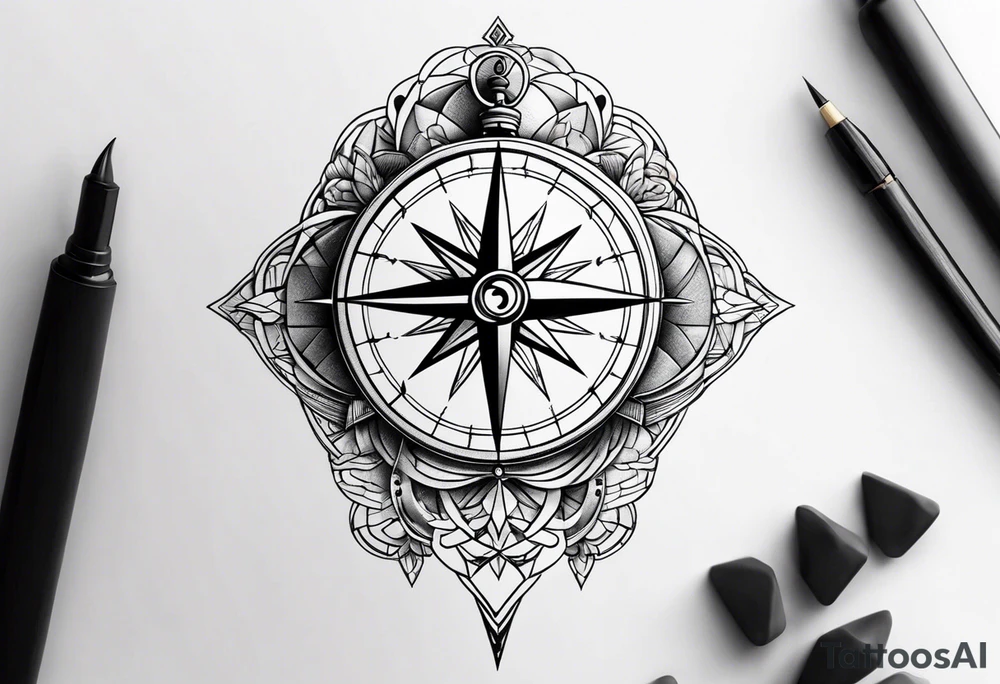 doctor, medical, compass tattoo idea