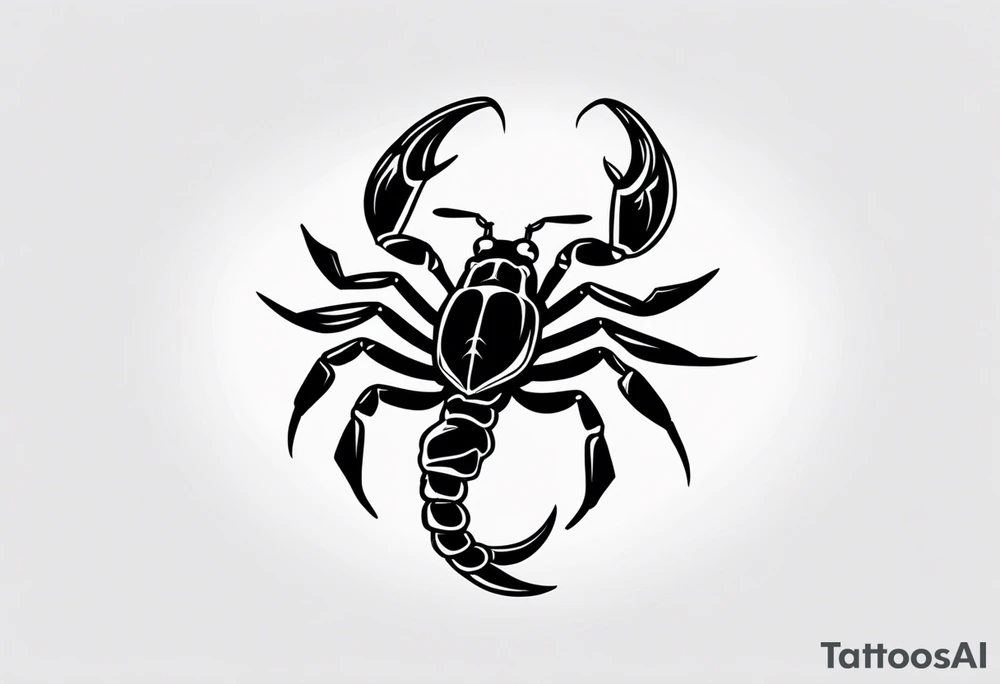 small cartoon scorpion tattoo idea