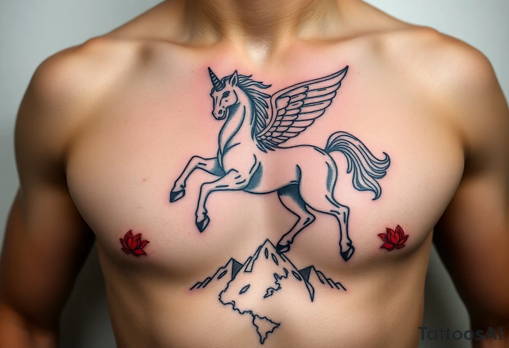 the centaur hovering over the world tattoo idea
