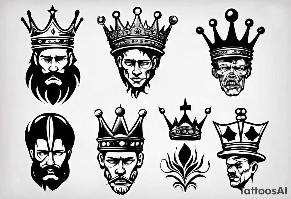 king crown tattoo idea