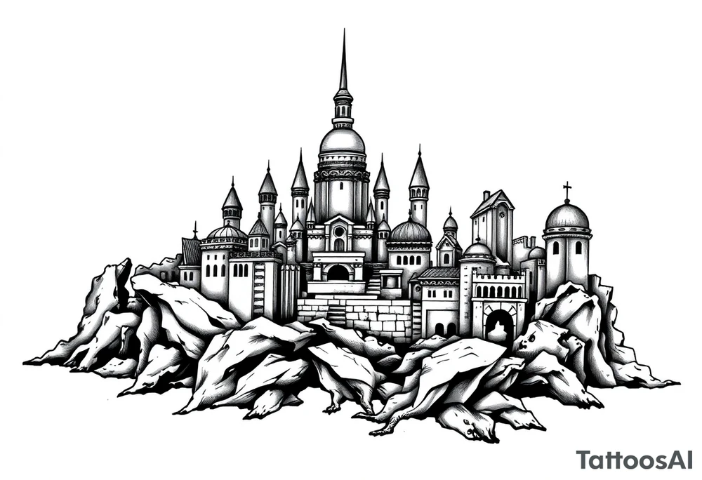 city of 
Atlantis tattoo idea