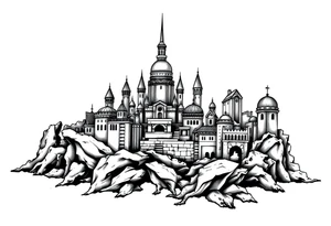 city of 
Atlantis tattoo idea