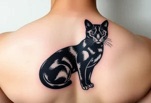 black cat tattoo idea